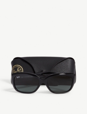 Ray Ban Rb4101 Jackie Ohh Rectangle-frame Sunglasses In Black