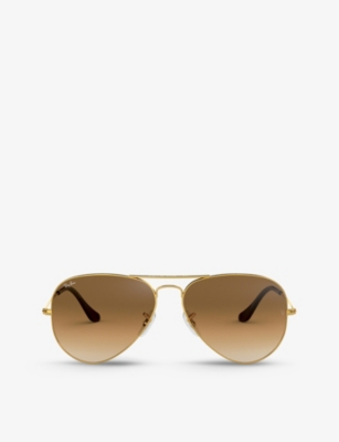Ray Ban Ray-ban Womens Gold Rb3546 Phantos-frame Metal Sunglasses