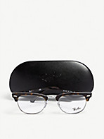 RAY-BAN: Clubmaster rectangle-frame glasses