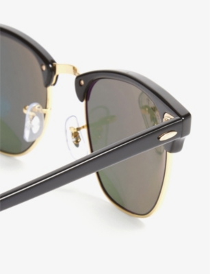 Ray Ban Rb3016 Clubmaster Square Frame Sunglasses Selfridges Com