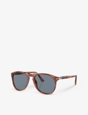 PERSOL: PO0649 24/31 54-20 round-frame acetate sunglasses