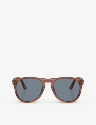 Persol Women's Brown Po0649 24/31 54-20 Round-frame Acetate Sunglasses