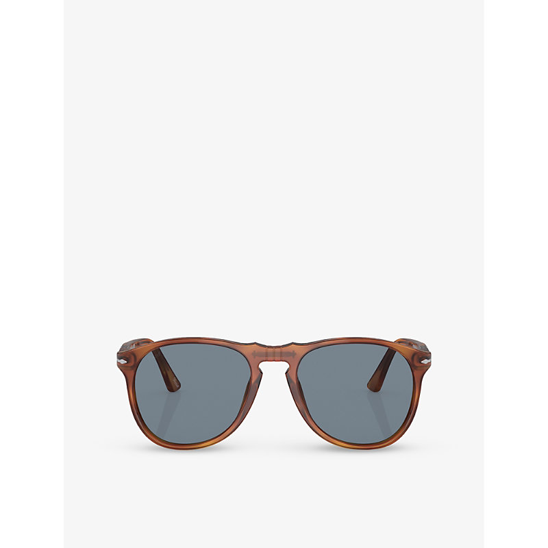 Persol Women's Brown Po0649 24/31 54-20 Round-frame Acetate Sunglasses