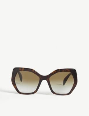 PRADA SPR16R irregular havana sunglasses Selfridges