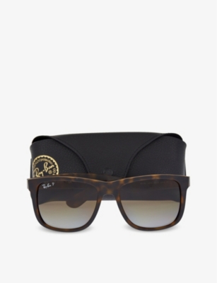 Ray Ban Ray-ban Womens Havana Rubber Rb4165 Tortoise Shell Rectangle Sunglasses In Havana Rubber