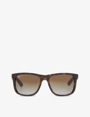 RAY-BAN: RB4165 tortoise shell rectangle sunglasses