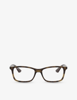 Ray Ban Rb7047 Eyeglasses Brown Frame Clear Lenses Polarized 56-17 In Brown