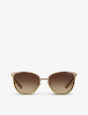 Vogue Womens Gold Vo4002s Pillow-frame Acetate Sunglasses