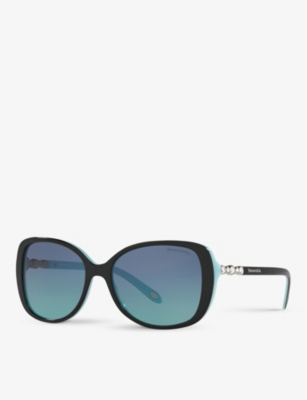 Tiffany & Co Tf4121b Square-frame Acetate Sunglasses In Black
