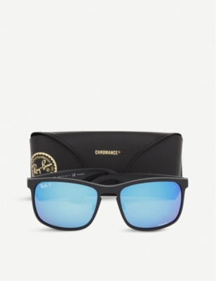Ray Ban Rb4264 Square-frame Sunglasses In Matte Black