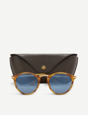 PERSOL: Po3166S round-frame tortoiseshell sunglasses
