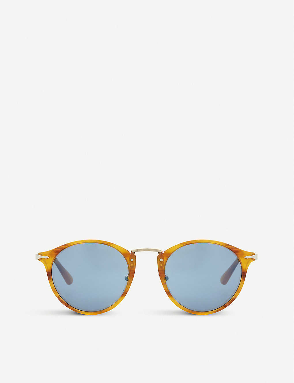Shop Persol Women's Brown Po3166s Round-frame Tortoiseshell Sunglasses