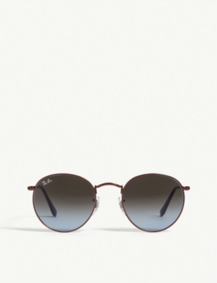 Ray Ban Rb3447 Phantos-frame Sunglasses In Gold