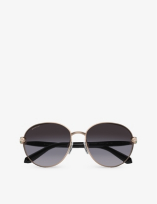 BVLGARI: Bv6087 round-frame sunglasses