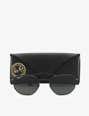 Ray Ban Ray-ban Mens Black Rb3548n Hexagonal Sunglasses In Black