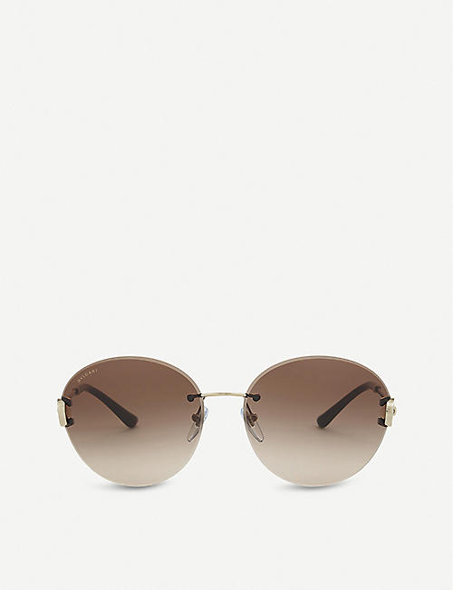 BVLGARI: Bv6091 round-frame sunglasses