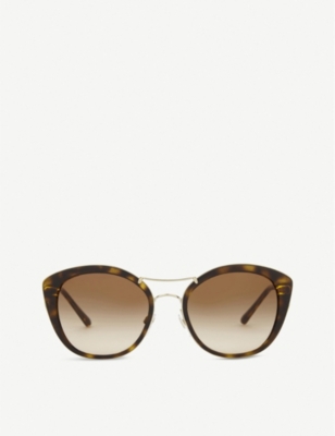 BURBERRY: BE4251 round havana sunglasses