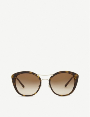 BURBERRY - BE4251 round havana sunglasses 