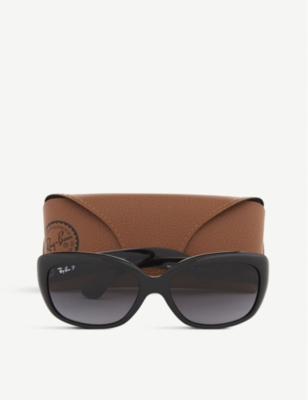 Ray Ban Rb4101 Jackie Rectangle-frame Sunglasses In Black