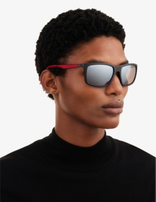 RAY BAN WOMENS MATTE BLACK RB4228 SQUARE-FRAME SUNGLASSES 84230157