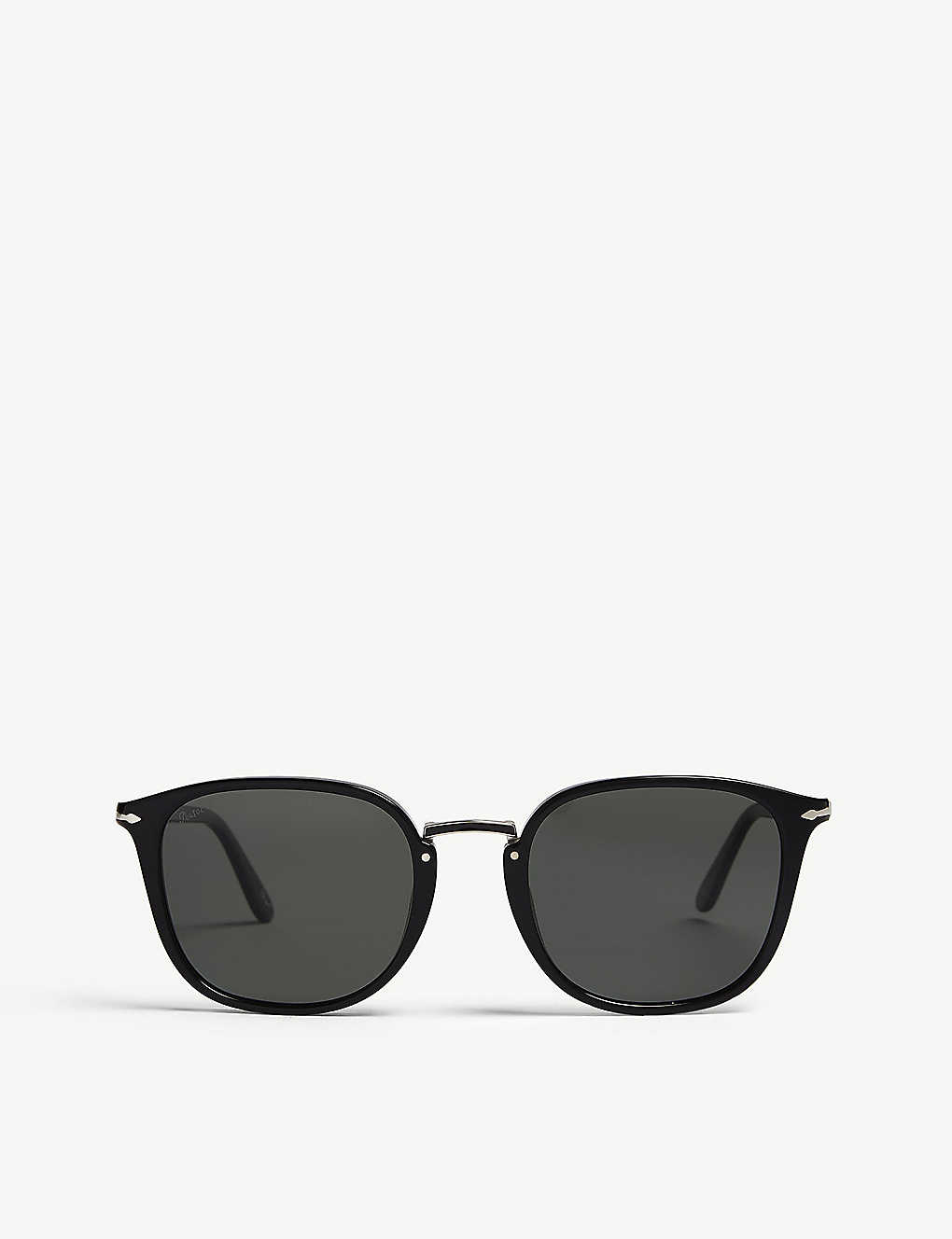 Persol Mens Black Po3186s Phantos-frame Sunglasses