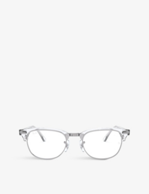 Ray Ban Ray-ban Womens Clear Clubmaster Square Glasses In None/clear