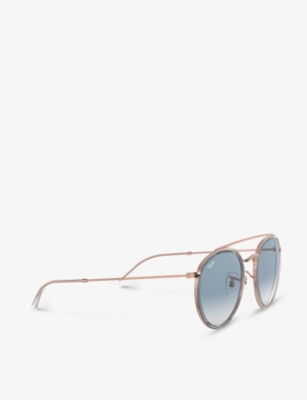 Shop Ray Ban Ray-ban Men's Transparent Rb3647n Phantos-frame Metal Sunglasses