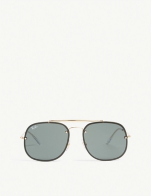 Ray Ban Rb3583 Square-frame Sunglasses In Gold