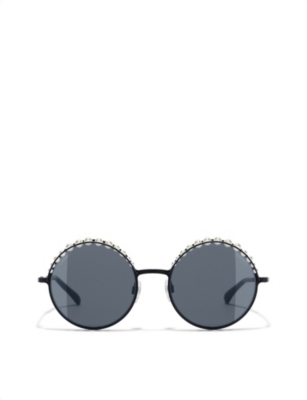 Round sunglasses 2025 with pearls