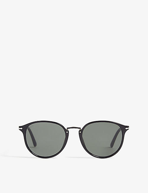 PERSOL: Po3210s oval-frame sunglasses