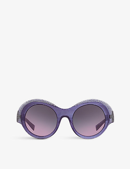 NONE: Alain Mikli x Alexandre Vauthier A05040 Roselyne round-frame sunglasses