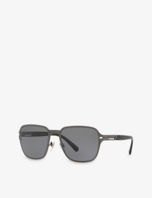Shop Bvlgari Bv5046tk Square-frame Sunglasses In Grey