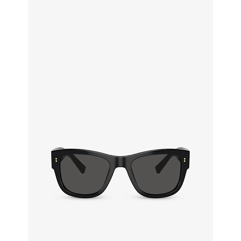 Dolce & Gabbana Dg4338 Square-frame Acetate Sunglasses In Black