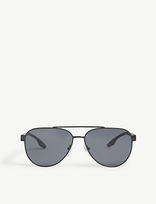 PRADA LINEA ROSSA: 54TS aviator sunglasses