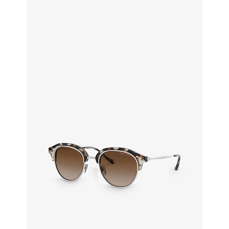 Shop Giorgio Armani Women's Brown 0ar8117 Phantos Sunglasses