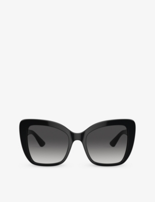 Dolce & Gabbana Dg4348 Butterfly-frame Acetate Sunglasses In Black