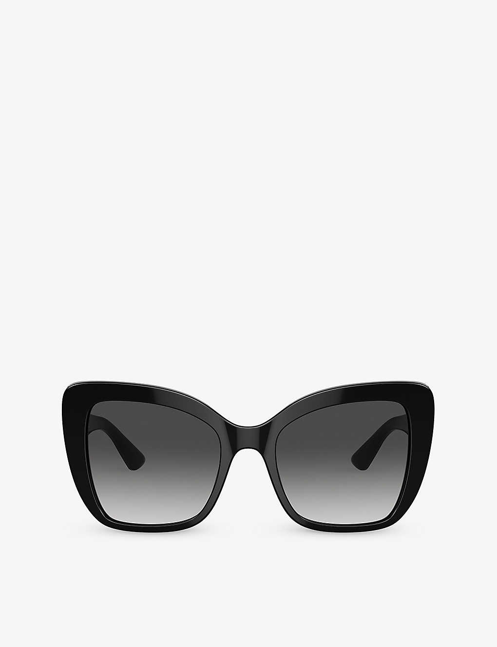 Dolce & Gabbana Dg4348 Butterfly-frame Acetate Sunglasses In Black
