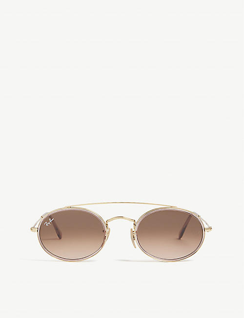 RAY-BAN: Rb3847n oval-frame sunglasses