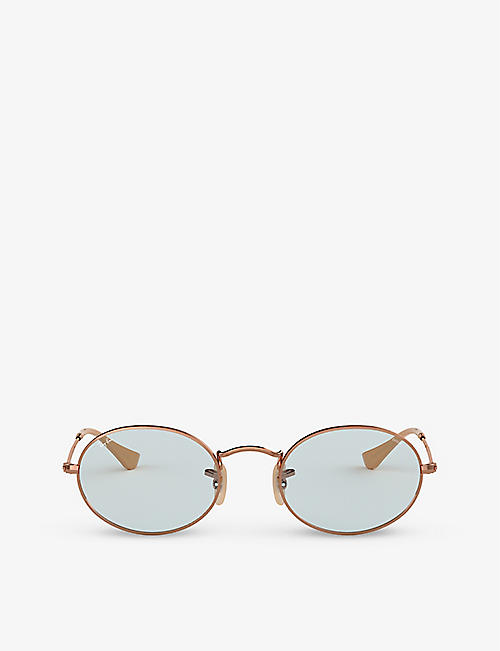 RAY-BAN: Rb3547N oval-frame sunglasses