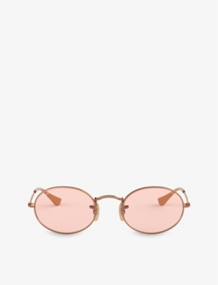 Ray Ban Ray-ban Womens Brown Oval Sunglasses