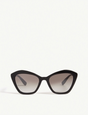 Miu Miu Mu05u Cat-eye-frame Sunglasses In Black