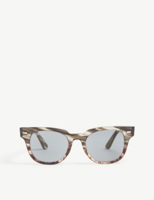 Ray Ban Rb2168 Grey Gradient Brown Stripped Sunglasses In Grey Gradient Brown