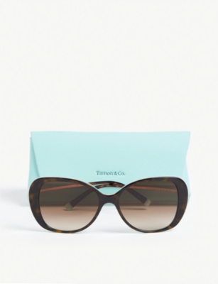 Shop Tiffany & Co Womens Blue Tf4156 Square-frame Sunglasses