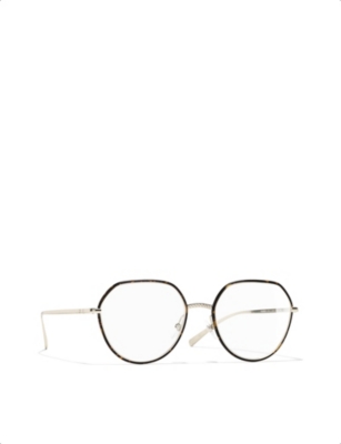 CHANEL: Irregular metal glasses