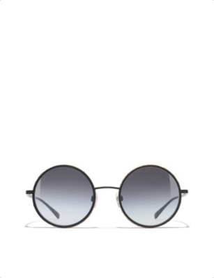 Chanel best sale circle sunglasses