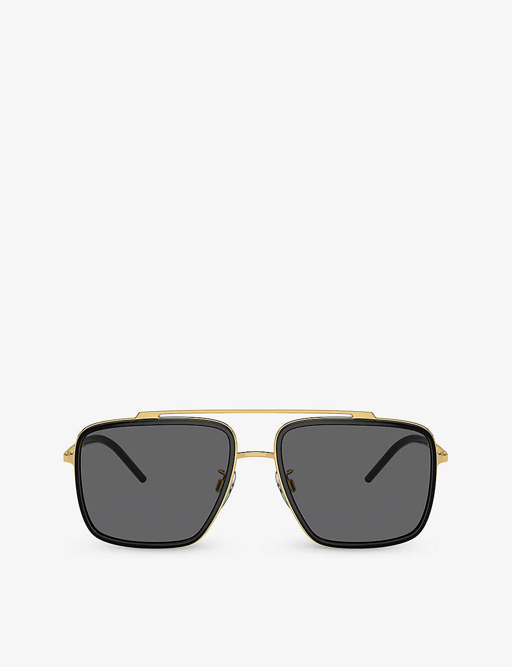 Dolce & Gabbana Dg2220 Square-frame Metal Sunglasses In Gold
