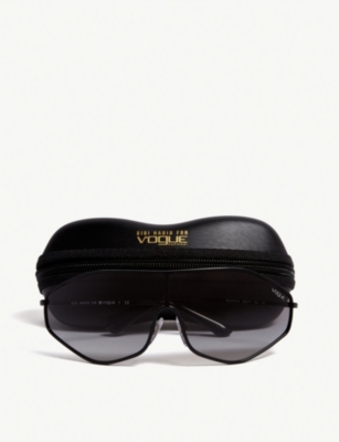 Shop Vogue Womens  G-vision Irregular-frame Sunglasses In Black