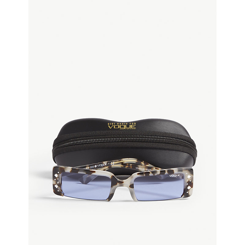 Shop Vogue Womens Brown Gigi Hadid Vo5280 Rectangle-frame Sunglasses