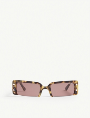 Vogue Gigi Hadid Vo5280 Rectangle-frame Sunglasses In Yellow