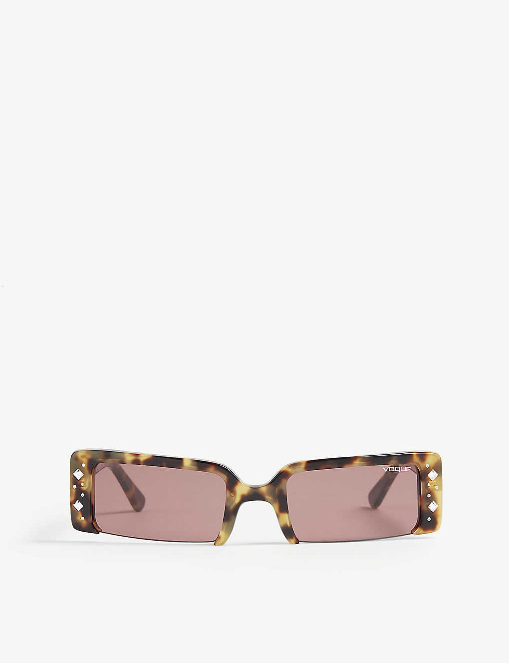 Vogue Gigi Hadid Vo5280 Rectangle-frame Sunglasses In Yellow